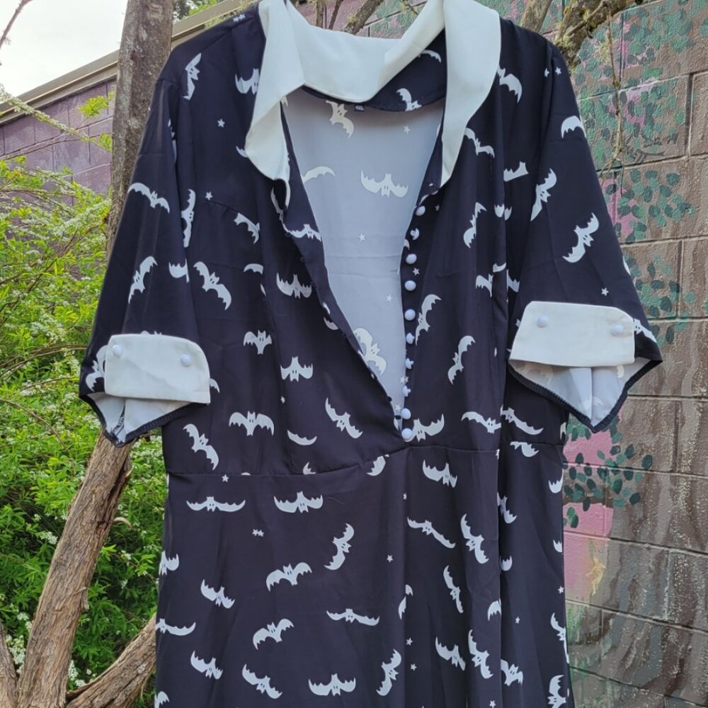 Gothic Bat Dress 4xl